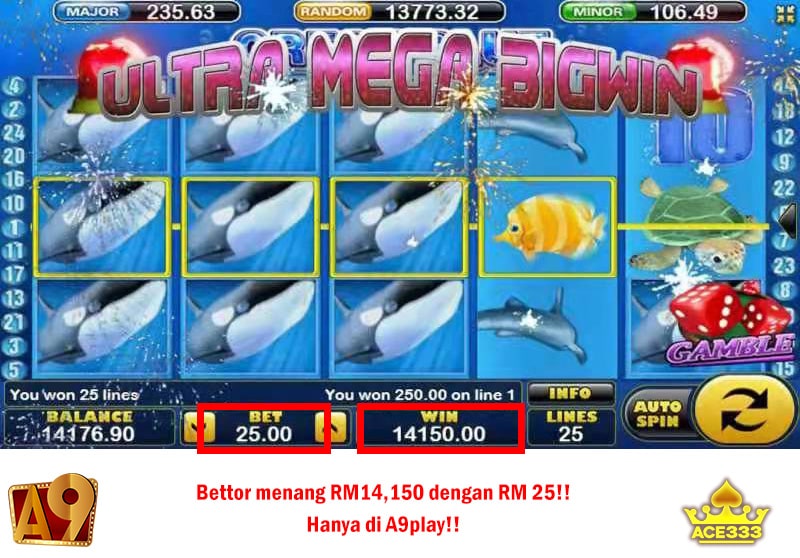 A9today & A9play Casino betting jackpot winner  | Menang besar | Win RM14150 with RM25